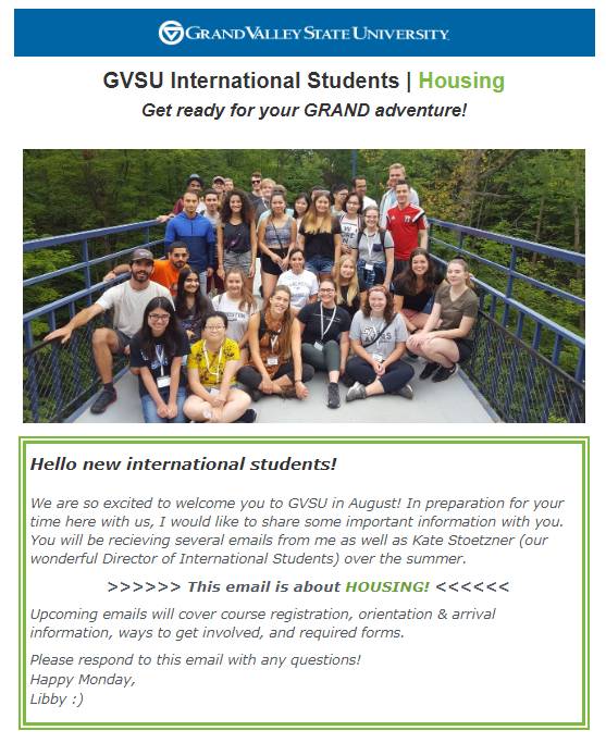 F19 Pre-Arrival Email #1 Housing